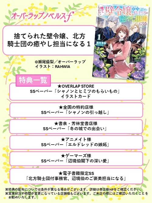 捨てられた壁令嬢、北方騎士団の癒やし担当になる 1