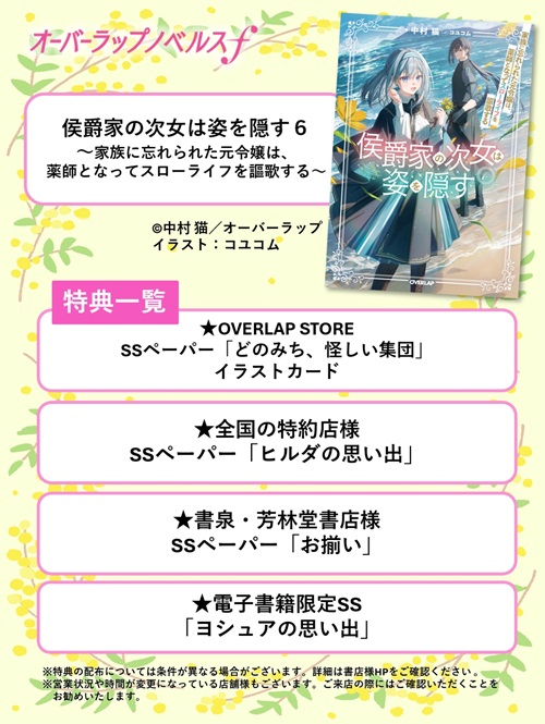 侯爵家の次女は姿を隠す 6　～家族に忘れられた元令嬢は、薬師となってスローライフを謳歌する～