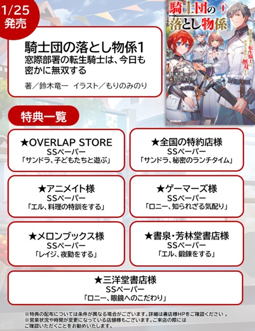 騎士団の落とし物係 1　窓際部署の転生騎士は、今日も密かに無双する